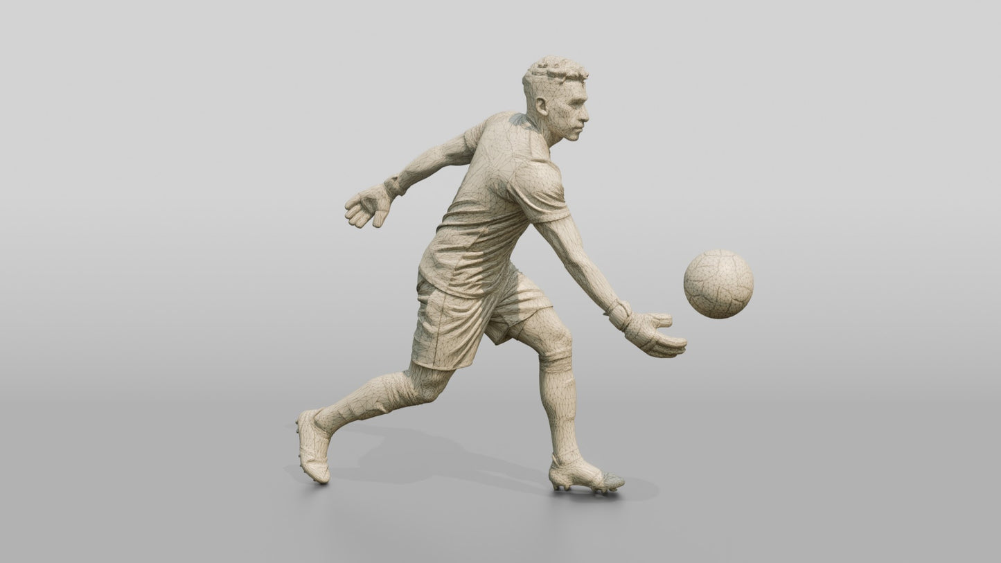 Goalkeeper Throwing the Ball Downfield