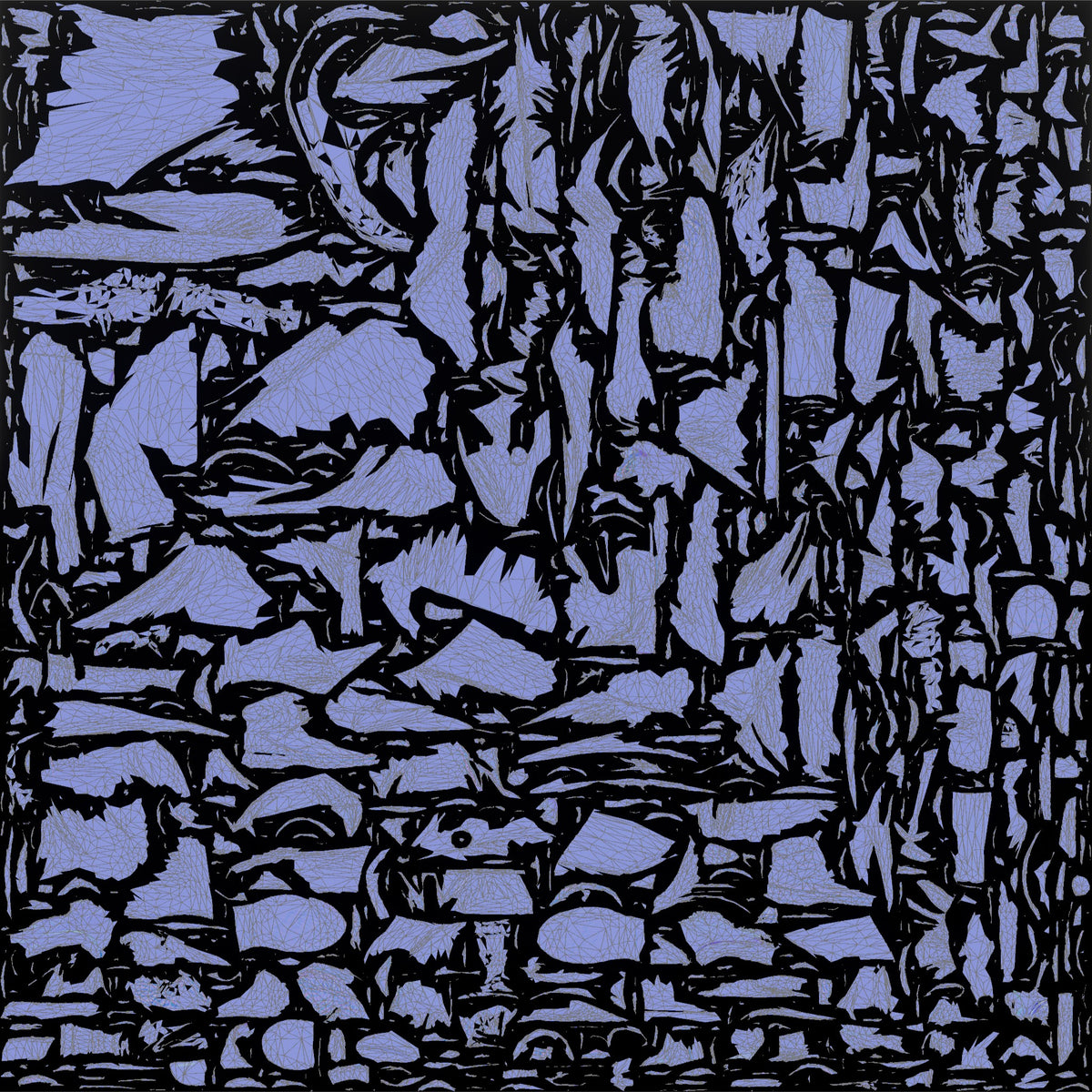 White Man Sheltering in Blue Parka - UV layout, normal map
