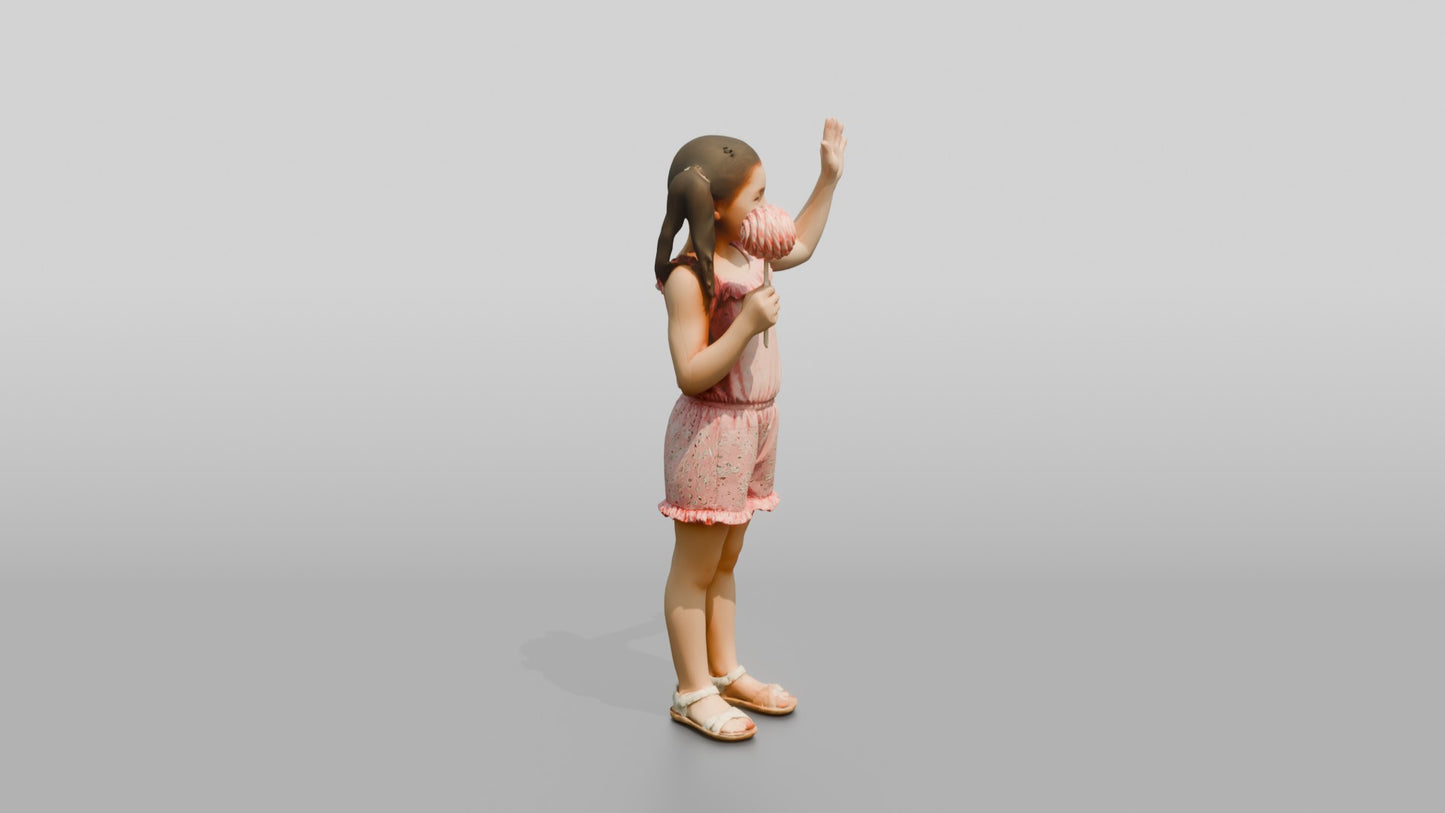 Curvy Italian Girl Holding a Lollipop