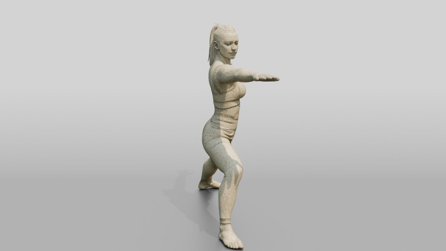 Warrior II Pose Woman