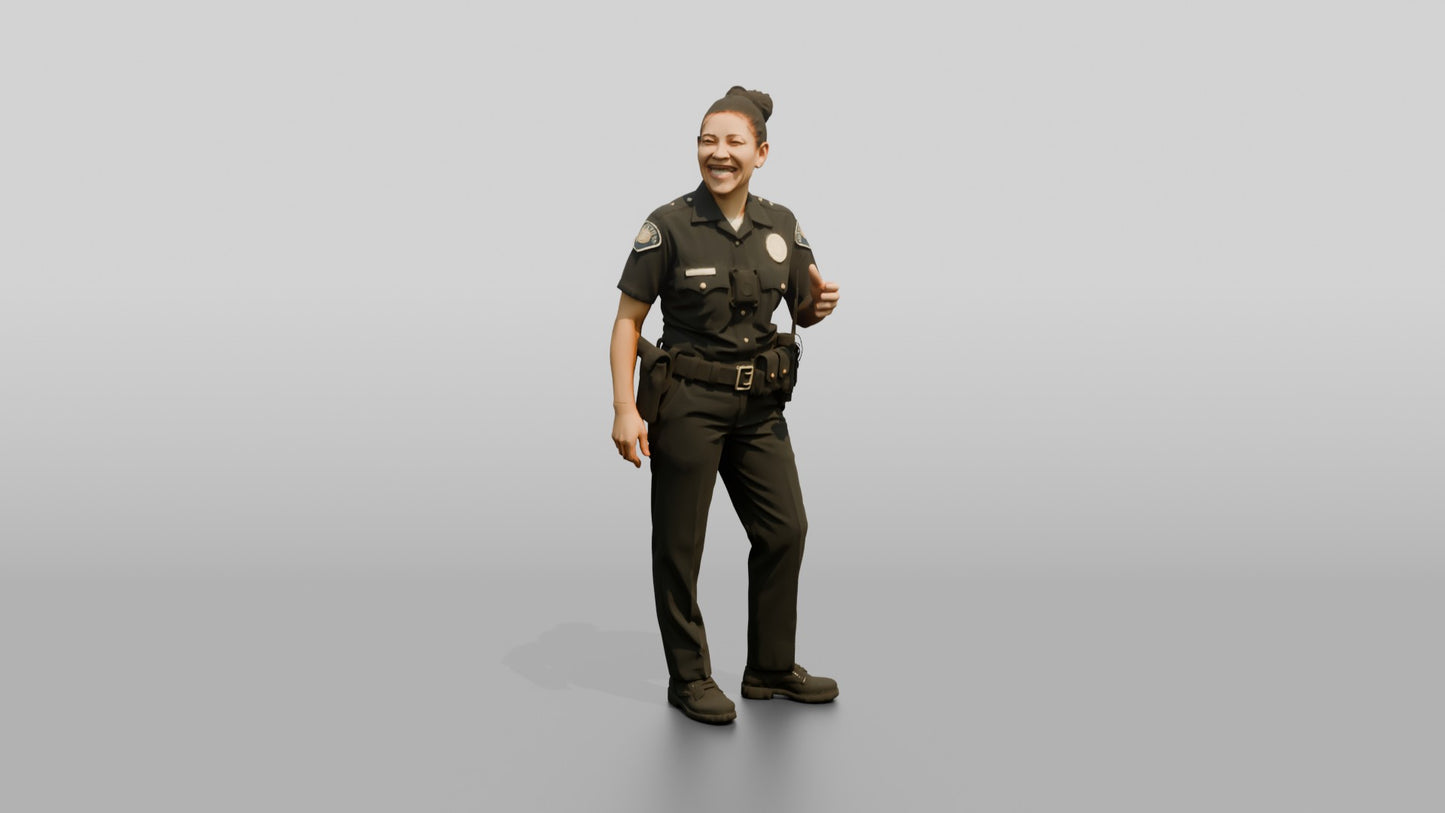 Laughing Female Police Officer