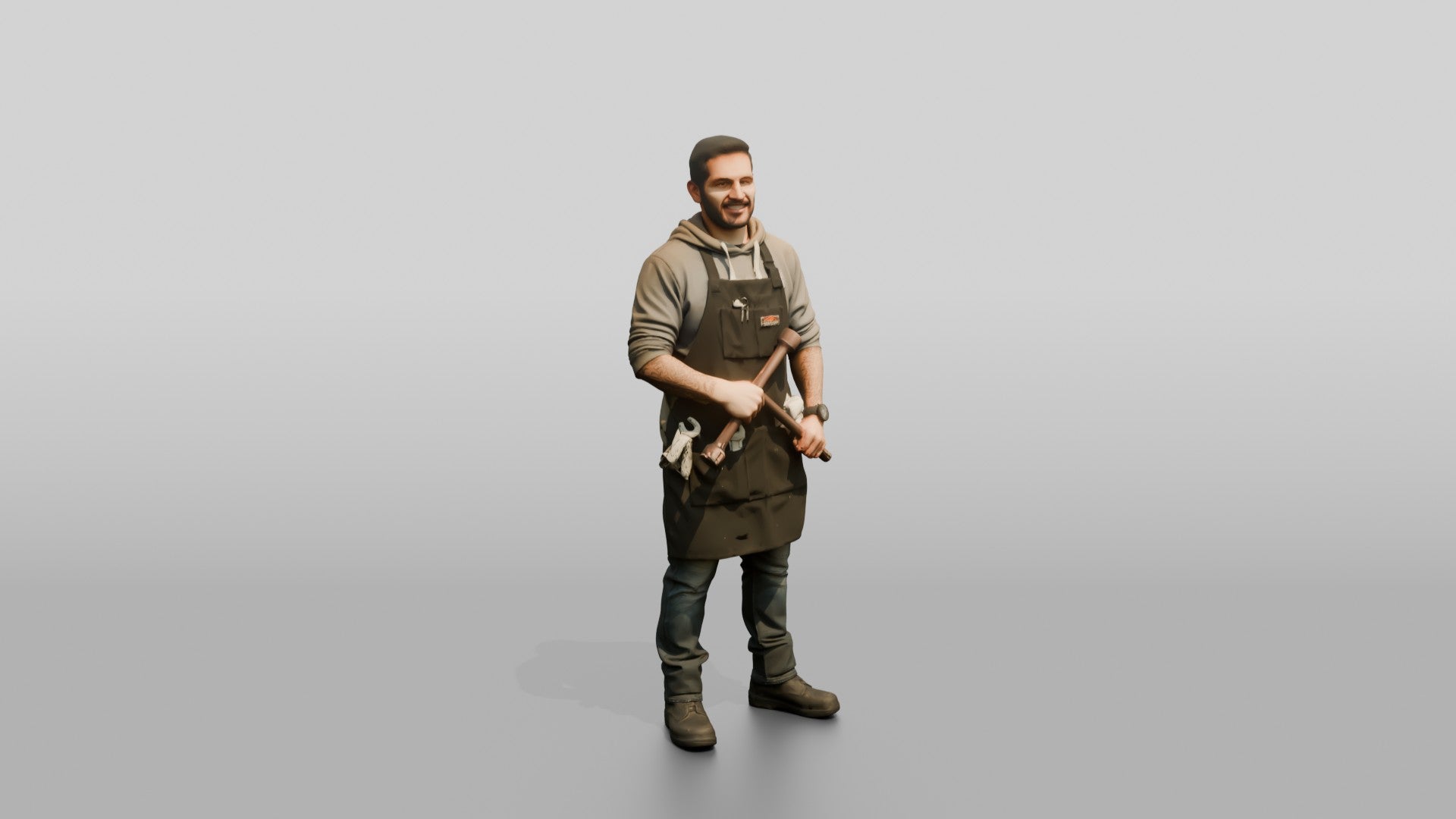 Mechanic Holding a Tire Iron