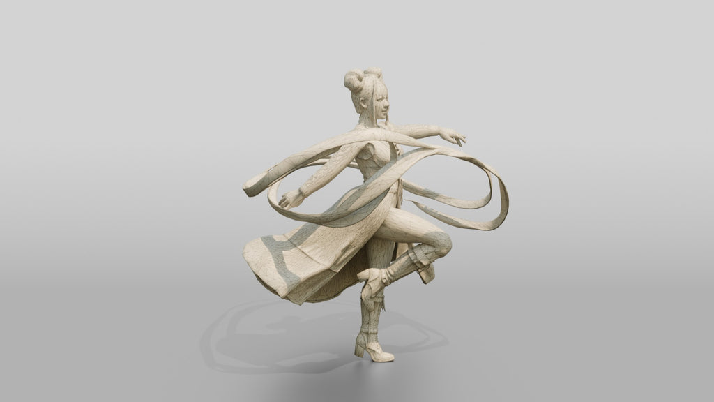 Ribbon Dancer Mid-Twirl