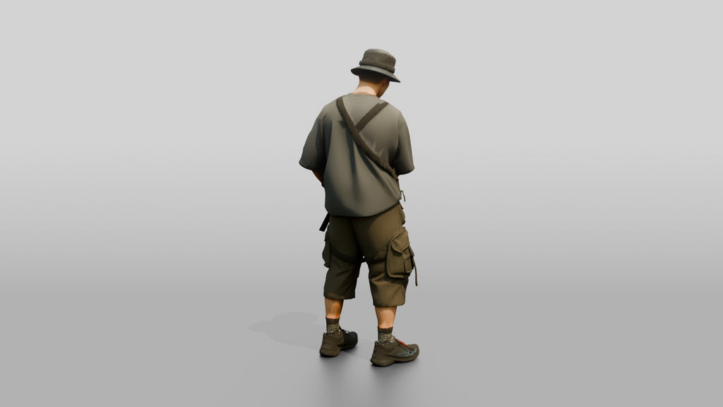 Techwear Man with Crossbody Harness