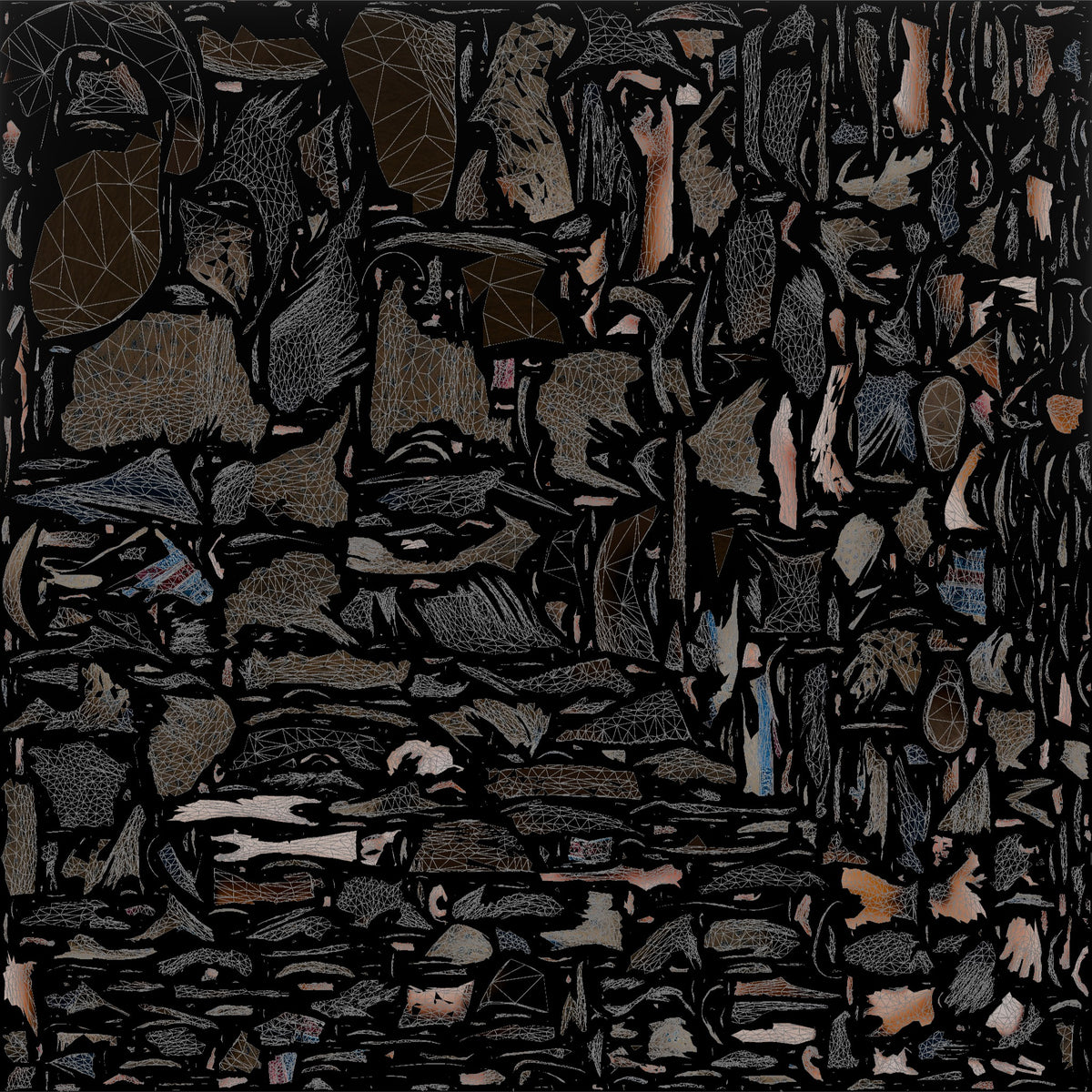 Homeless Woman Looking Dazed While Sitting Low to the Ground - UV layout, base color map
