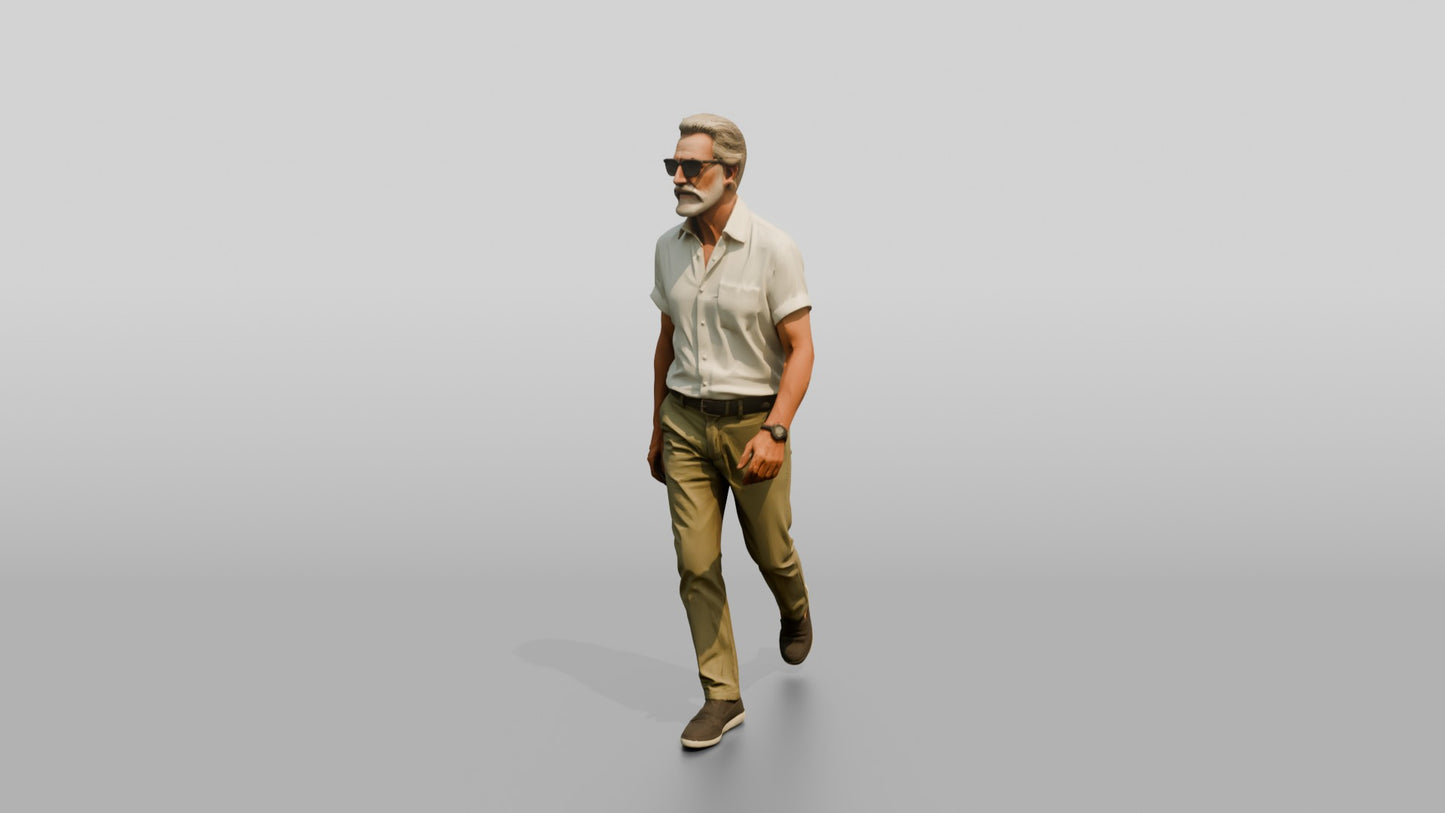 Elderly Tall Portuguese Man Wearing Sunglasses
