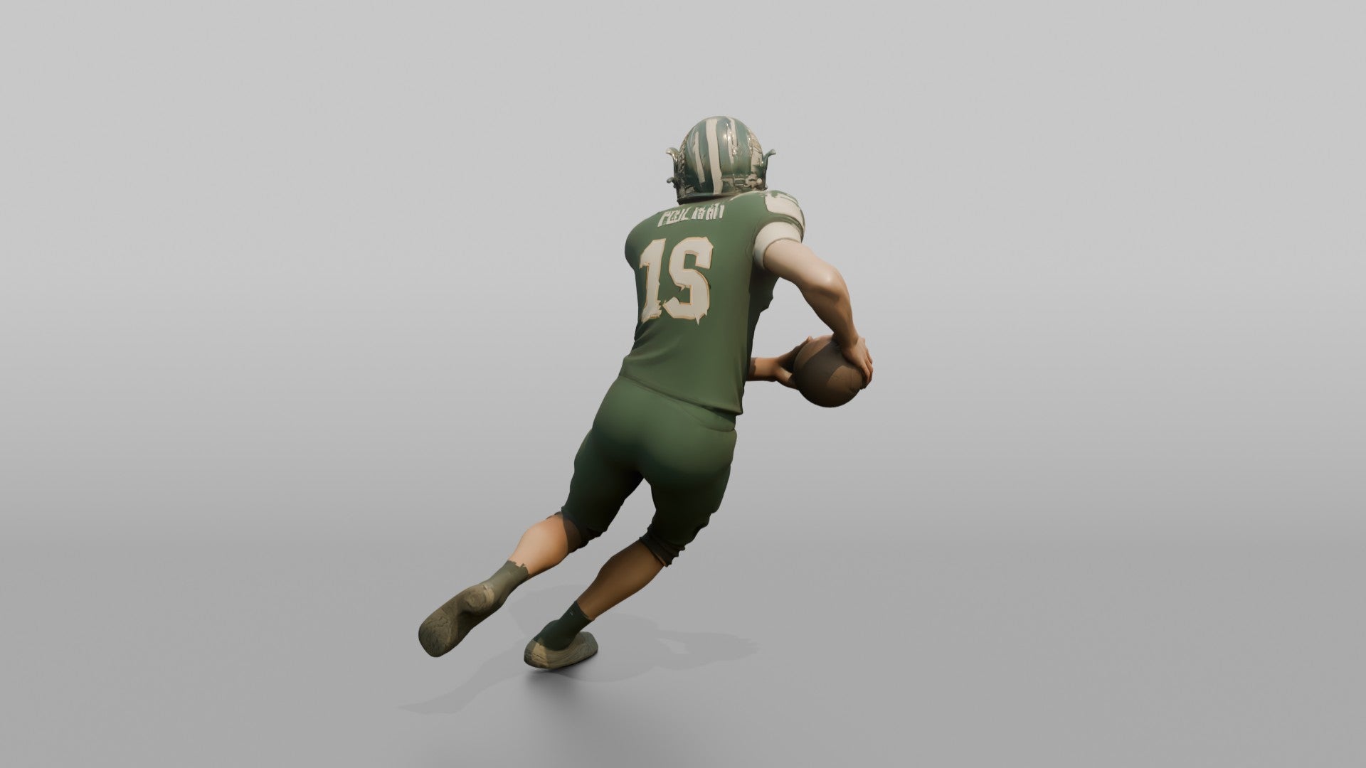 Quarterback Executing a Play-Action Fake