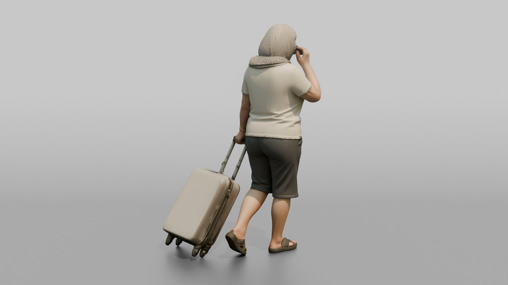 Traveler Putting On Sunglasses In Terminal