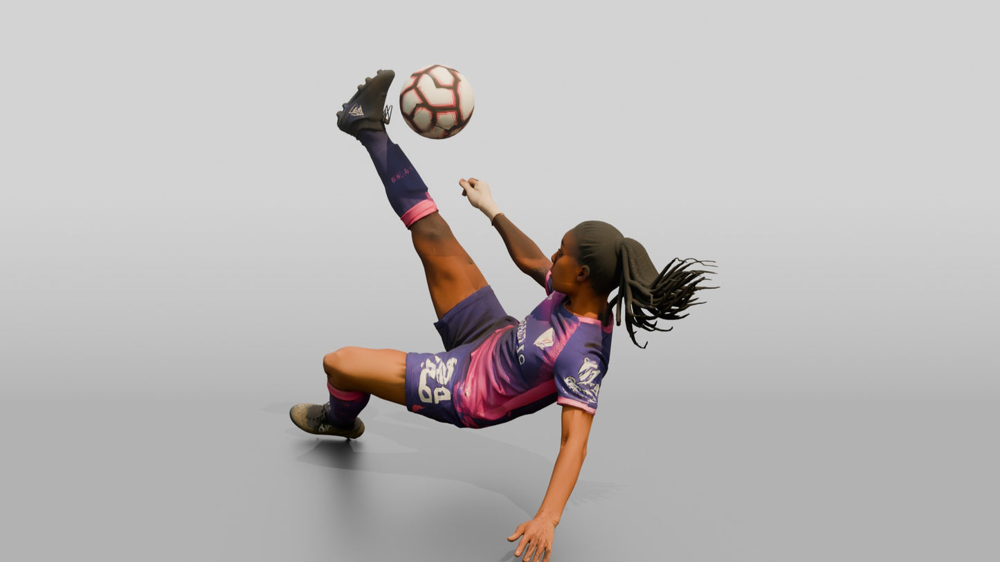 Soccer Player Overhead Bicycle Kick