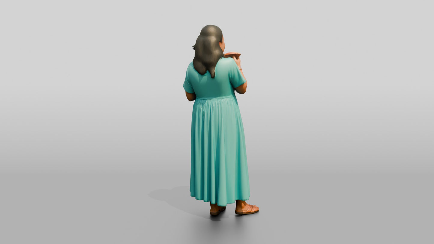 Plus-Size Portuguese Woman Enjoying a Slice of Pizza