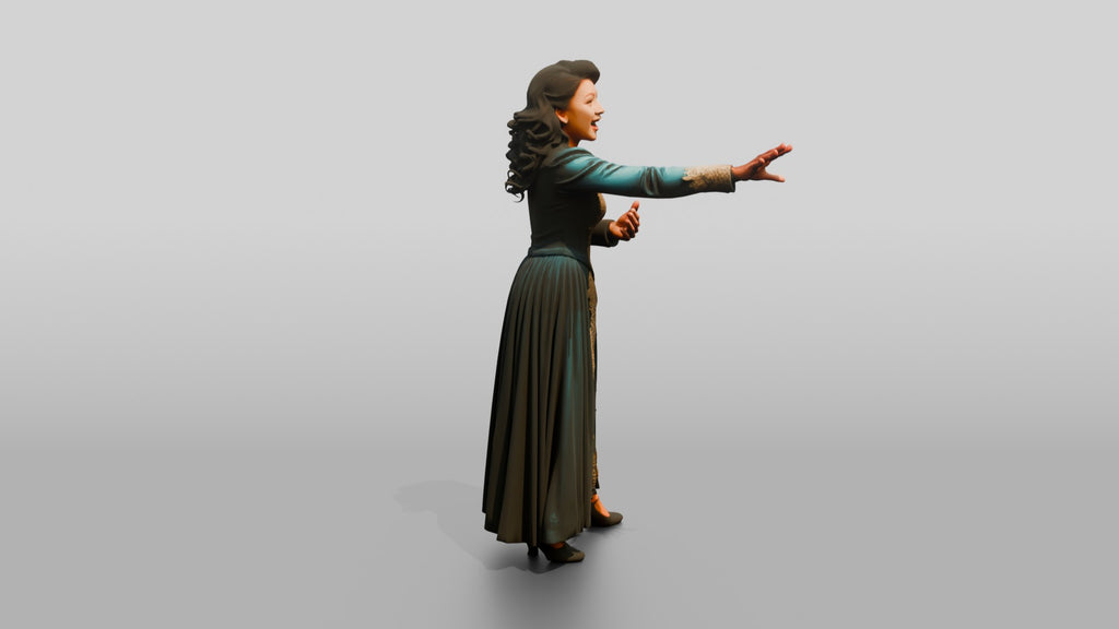 Musical Theater Singer with Dramatic Gesture