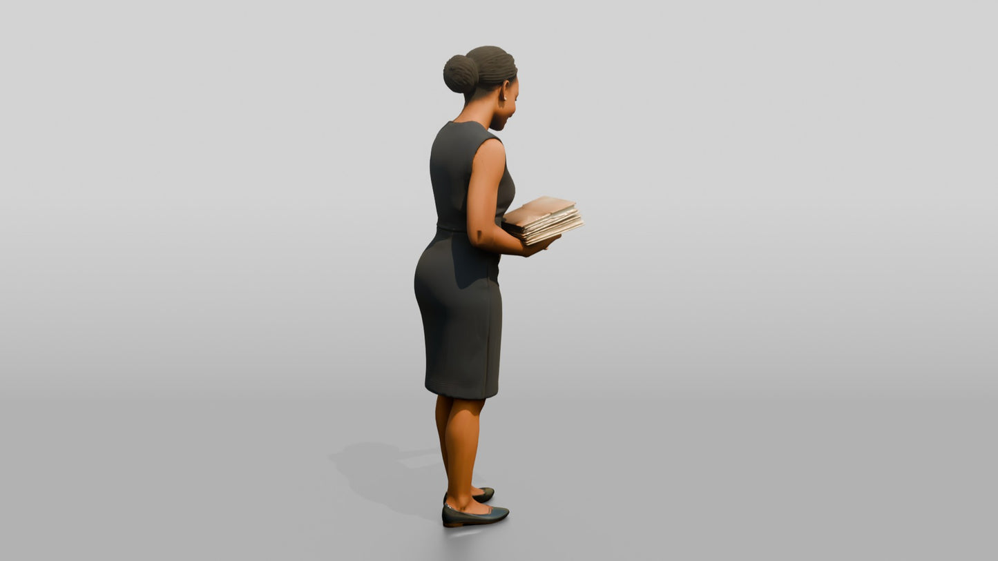 Woman Filing Documents in a Cabinet