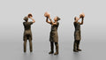 Line Cook Hanging Copper Pots