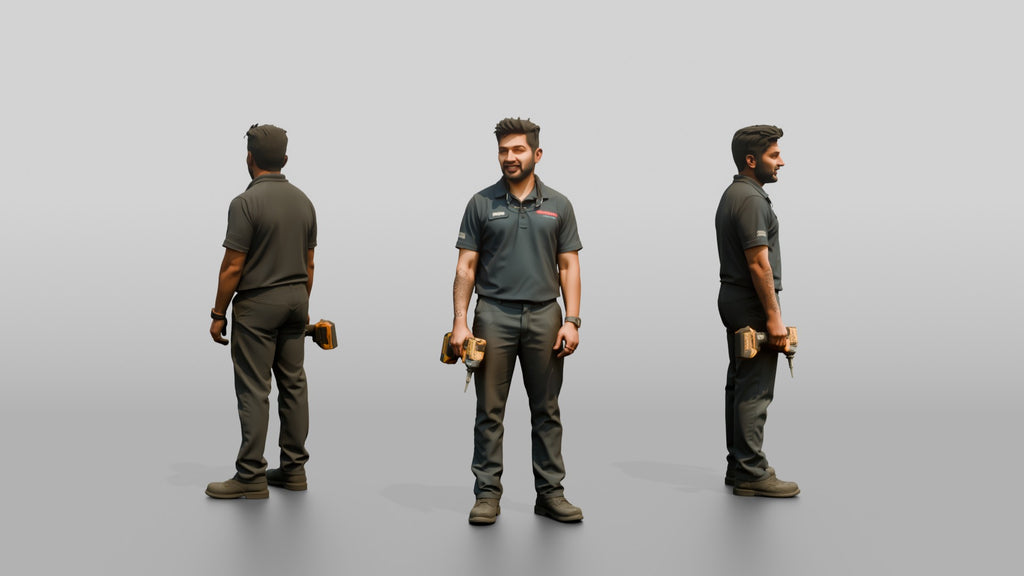Mechanic Holding an Impact Driver