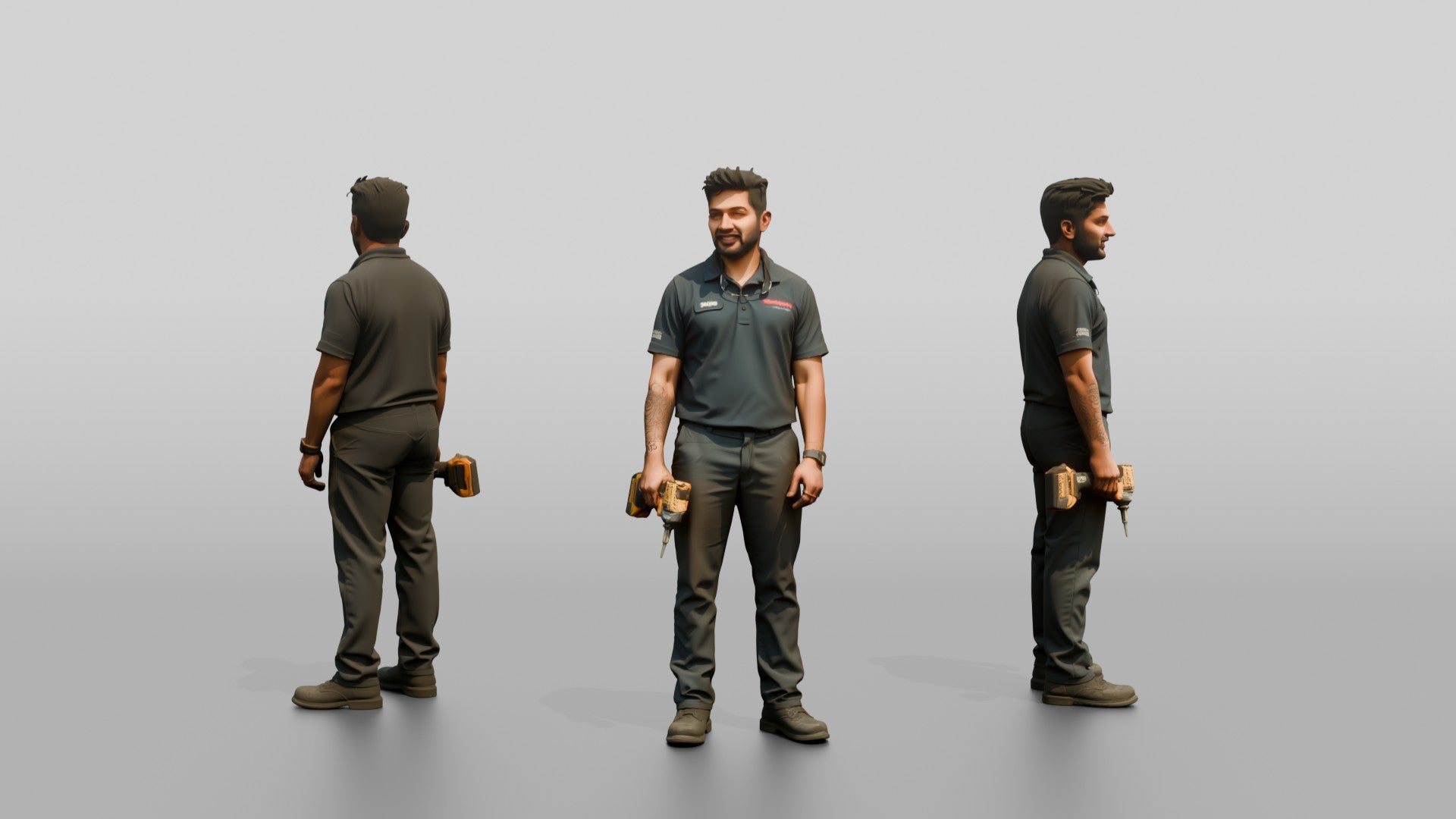 Mechanic Holding an Impact Driver