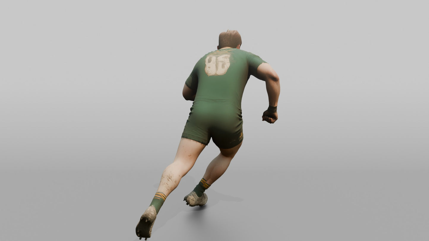 South African Prop Charging Forward with the Ball