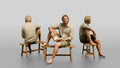 Man Reading a Book on a Bench
