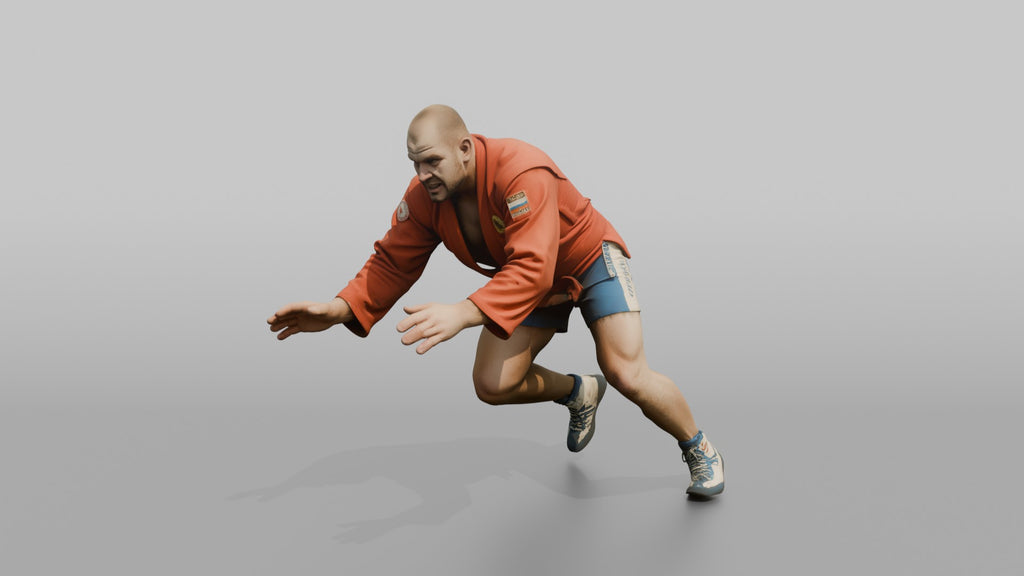 MMA Fighter Sprint to Execute a Double-leg Takedown