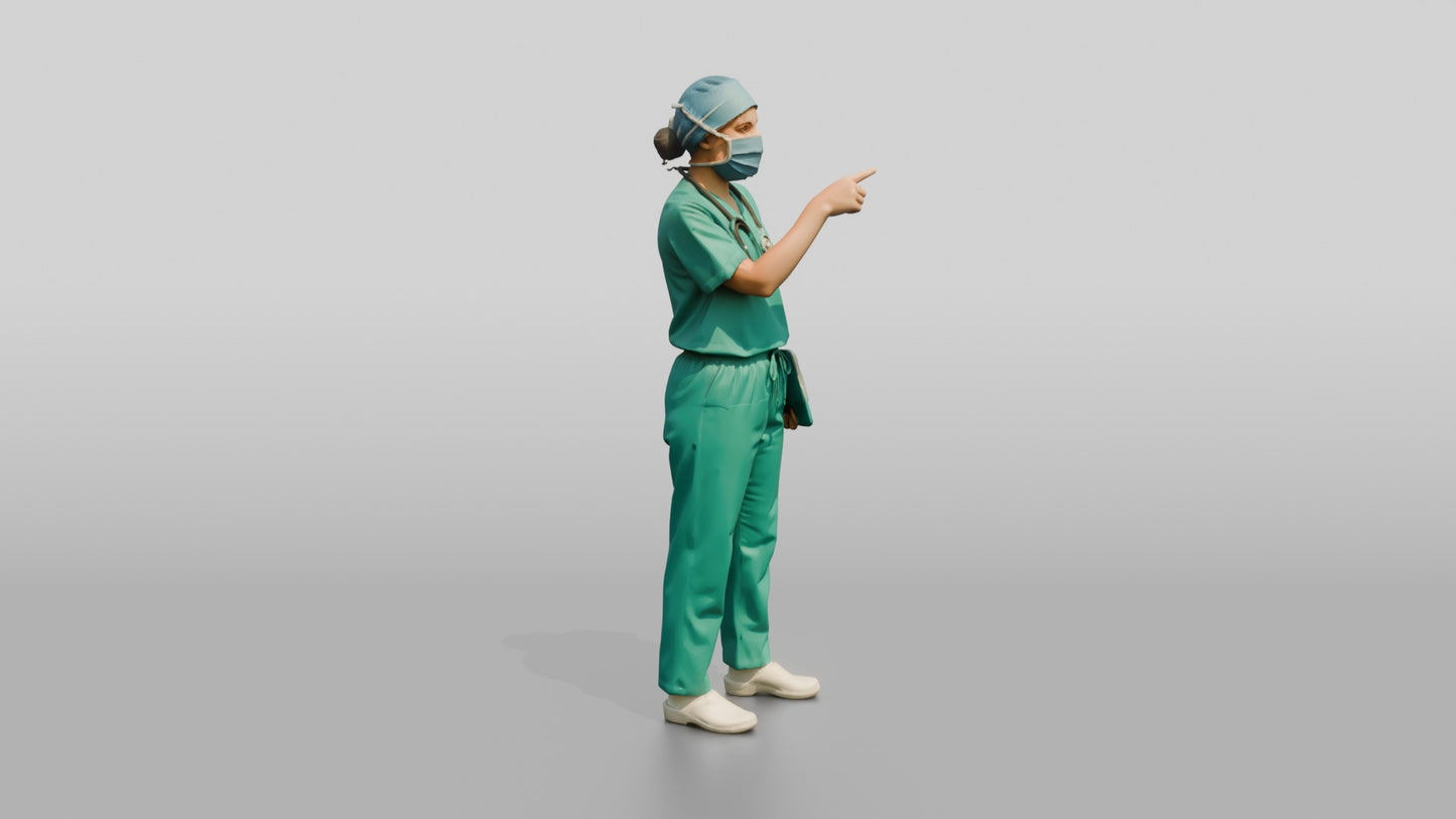 Young Middle Eastern Woman Doctor Pointing