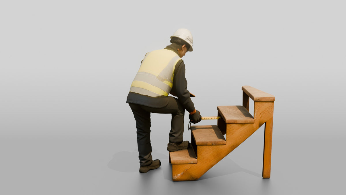 Construction Worker Woman 64 - 3D character model, view 3