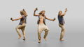 Shirtless Hippie Dancing with Maracas