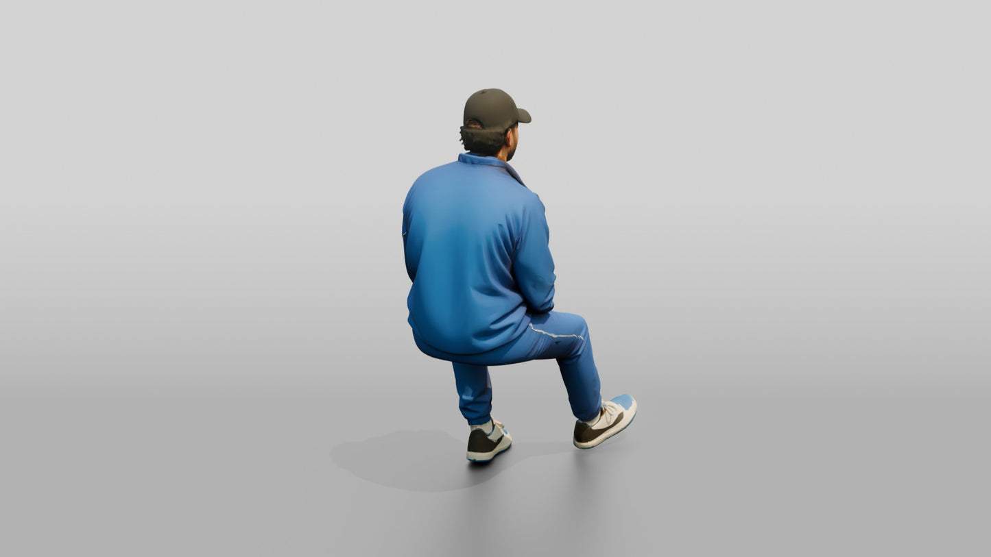 Latino Man in Streetwear Windbreaker