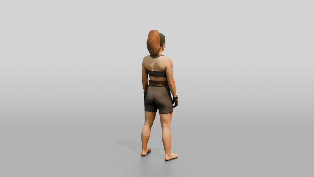 Woman Standing with Lifting Belt