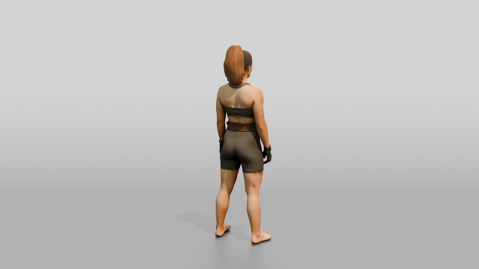 Woman Standing with Lifting Belt