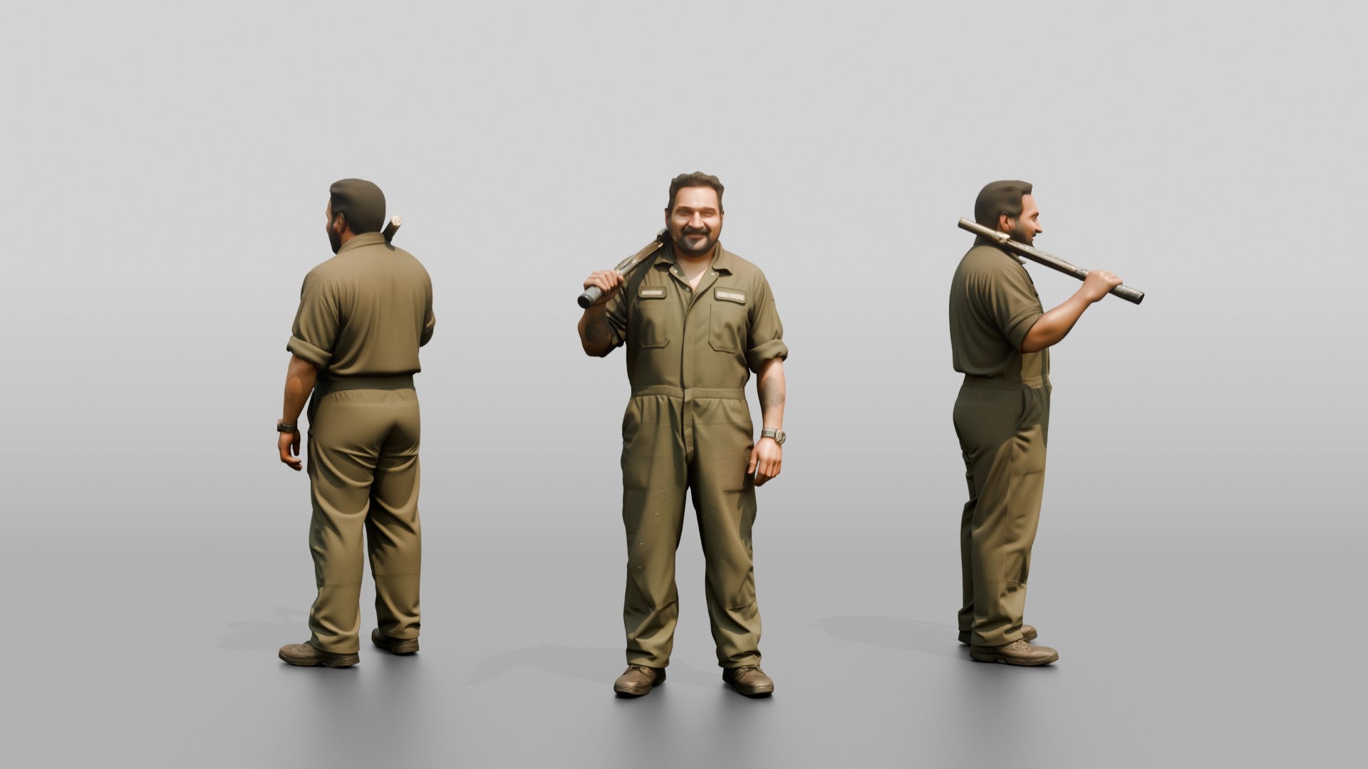 Mechanic Carrying Torque Wrench