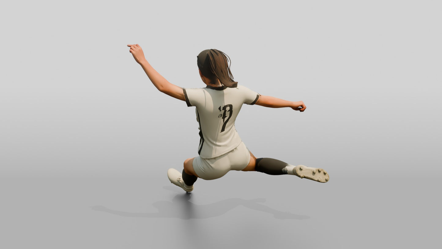 Soccer Player Clearance Kick