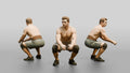 Man Squatting with Chalk and Belt