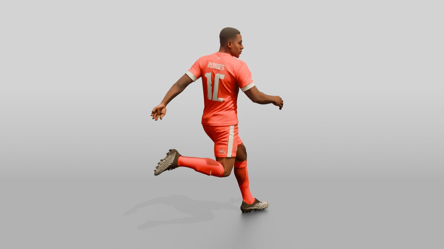 Soccer Player Toe-Poke Finish