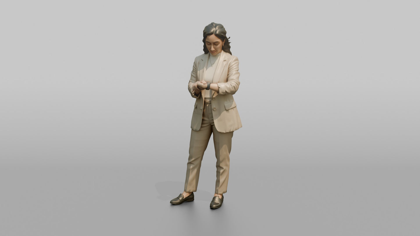 Vacationer Wearing Structured Summer Blazer Over Top And