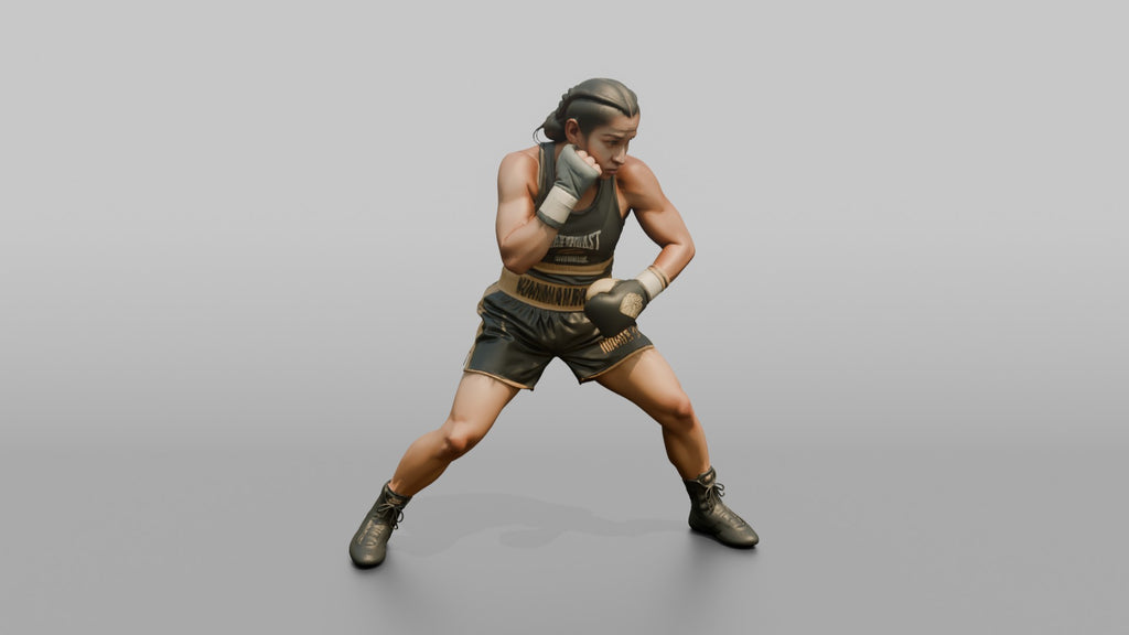Boxer Slipping a Punch with Evasive Head Movement
