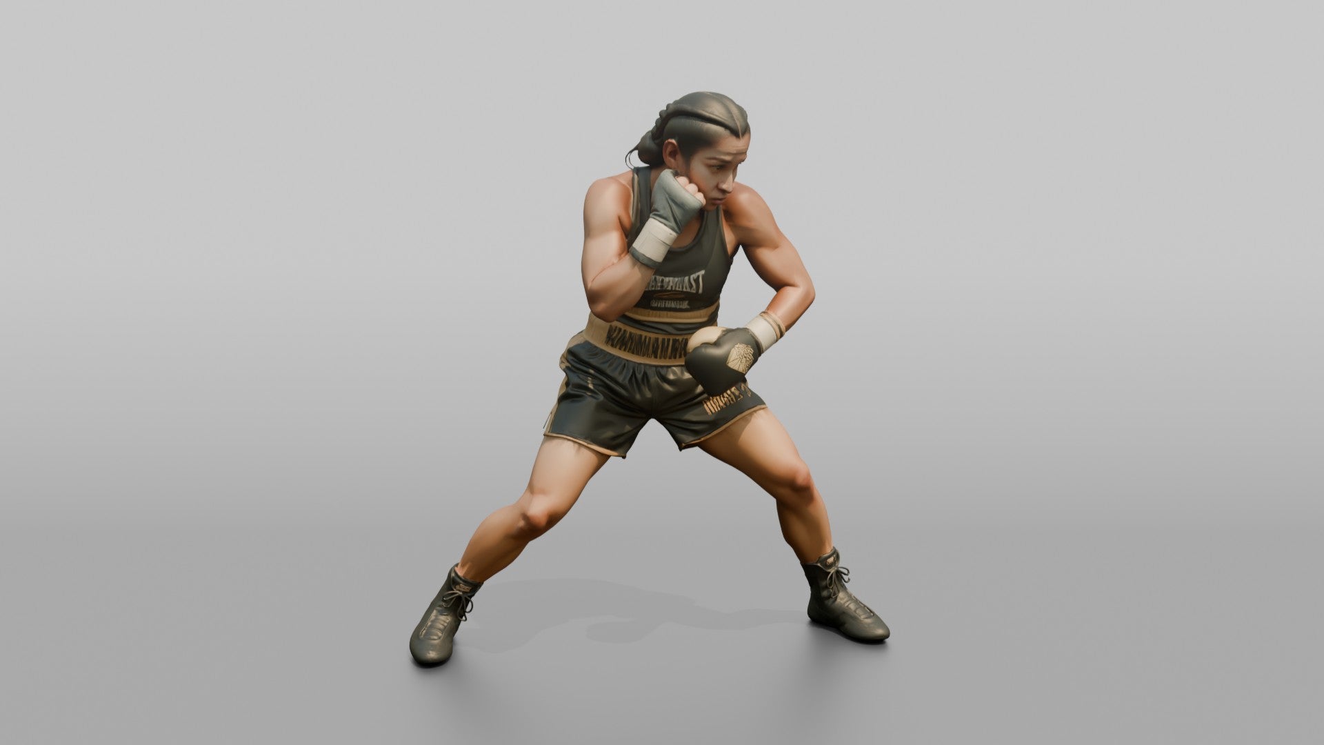 Boxer Slipping a Punch with Evasive Head Movement