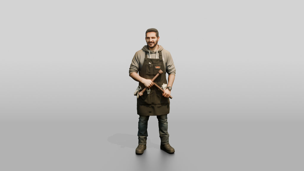 Mechanic Holding a Tire Iron