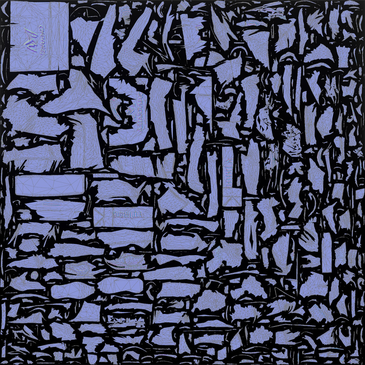 Athletic Young Egyptian Man Holding a Shopping Bag - UV layout, normal map