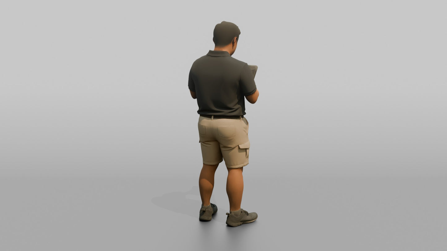 Vacationer Wearing Polo Shirt