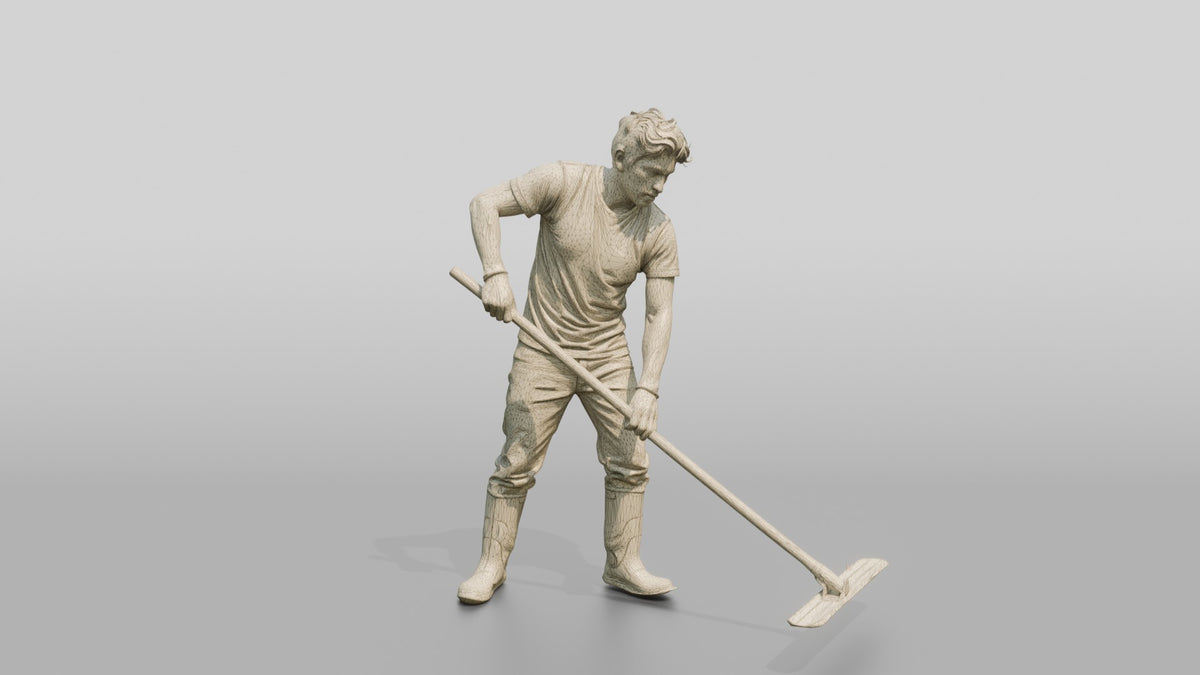Construction Worker Man 09 - wireframe topology preview
