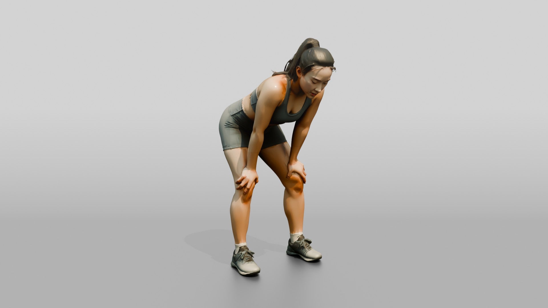 Woman Resting After Crossfit Workout