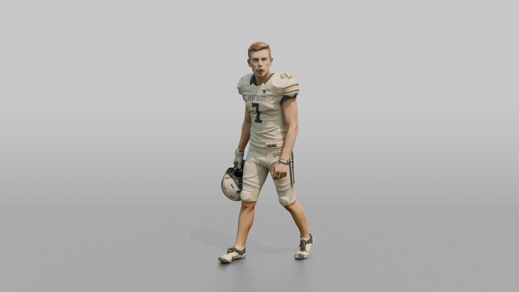 Placekicker Lining Up His Approach