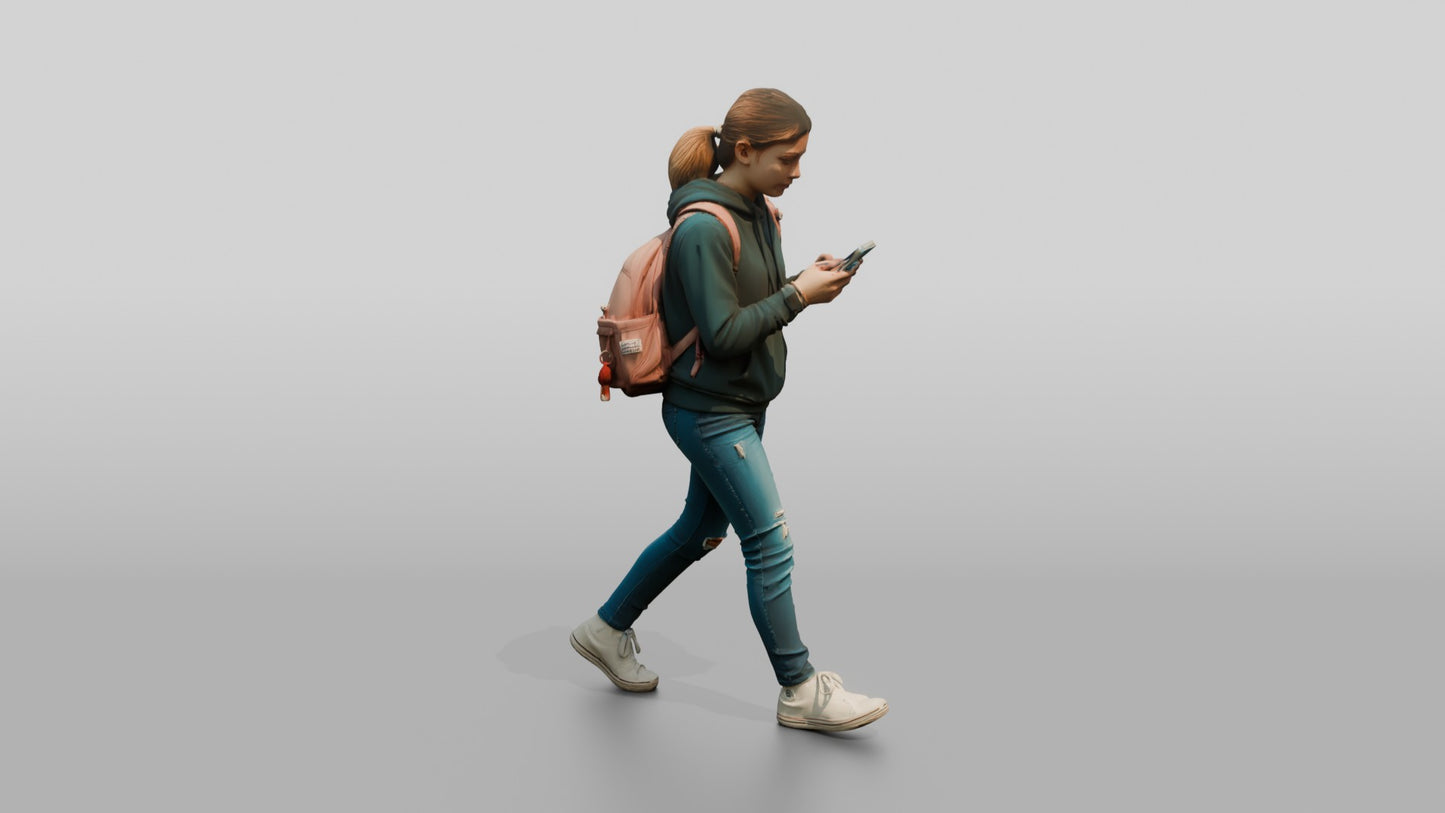Teenage Girl Navigating New City