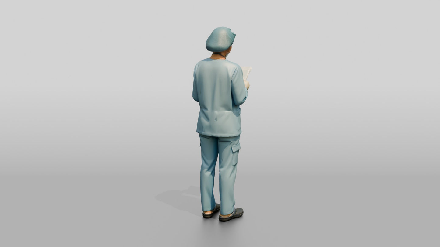 Young Southeast Asian Woman Doctor Reading