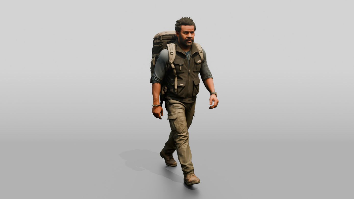 East African Male Walking