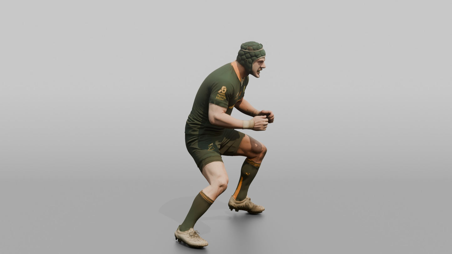 South African Defender Bracing for a Collision