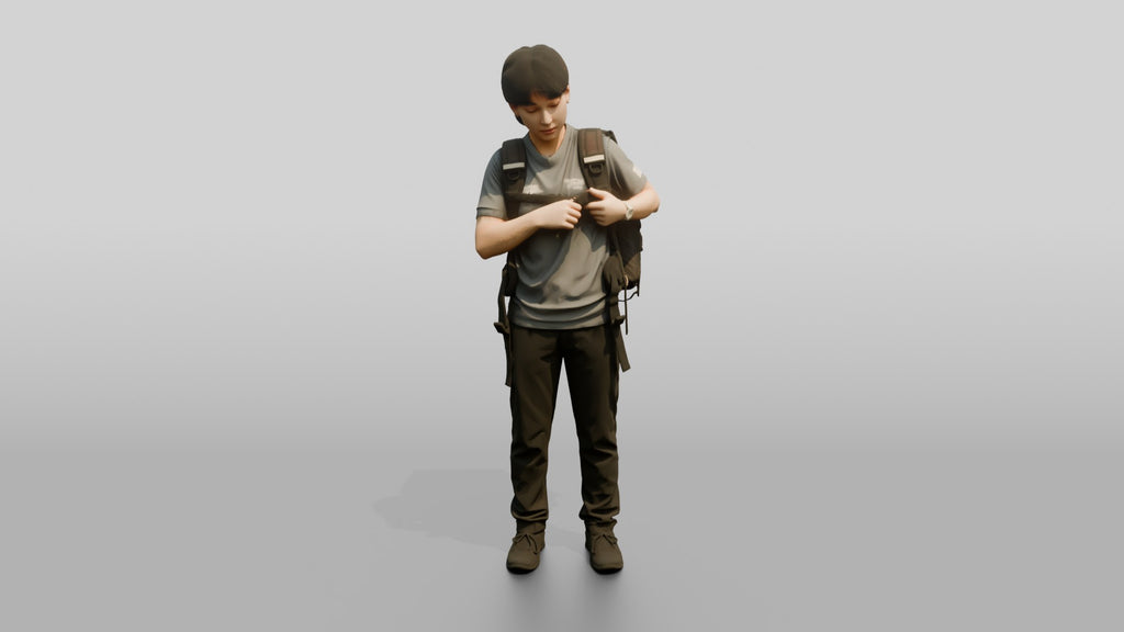Woman with Delivery Backpack