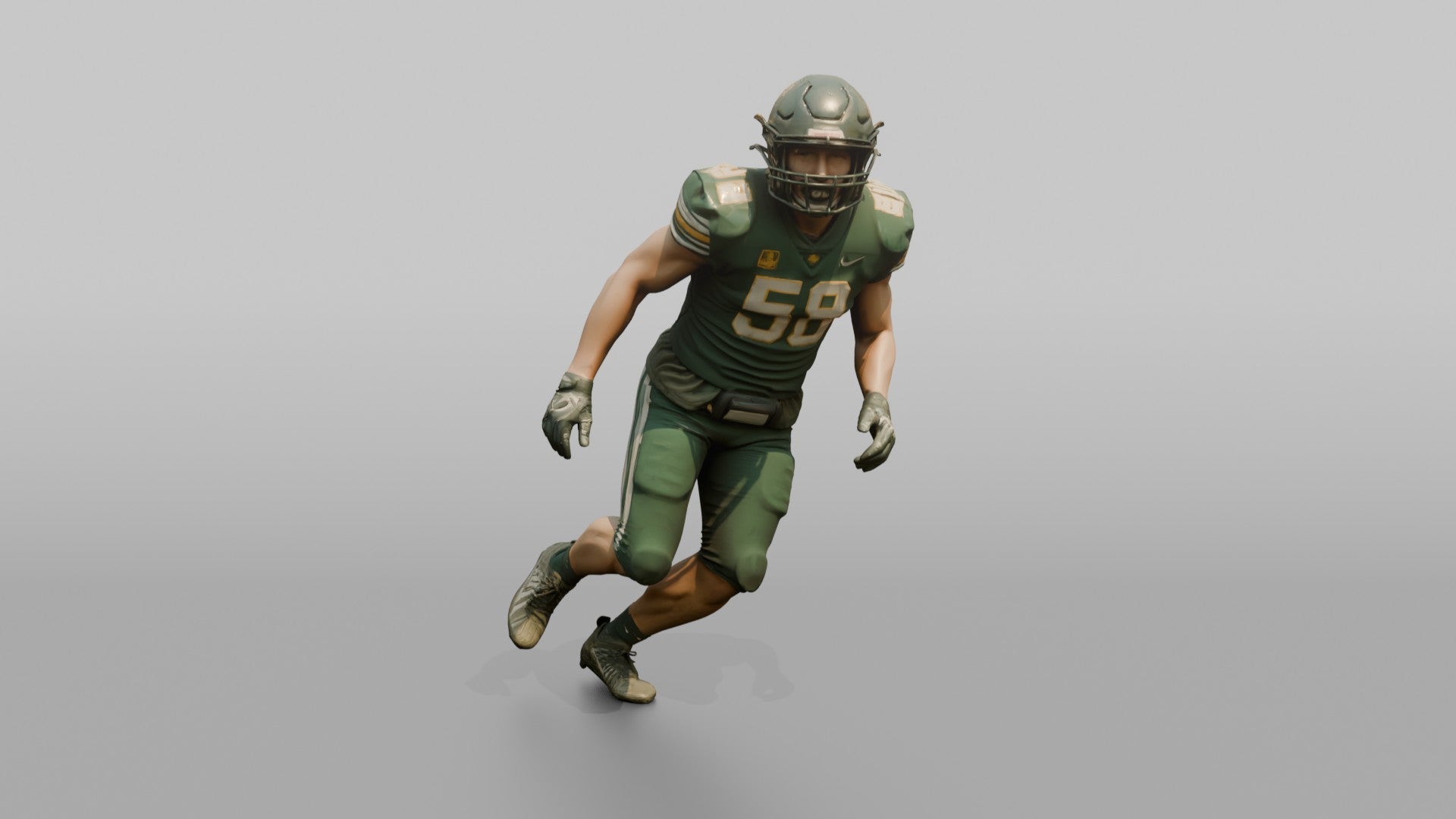 Linebacker Dropping into Pass Coverage