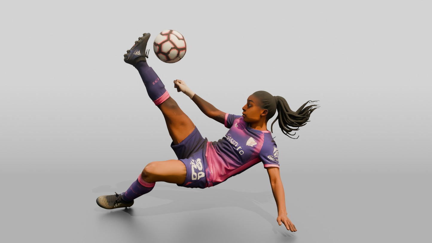 Soccer Player Overhead Bicycle Kick