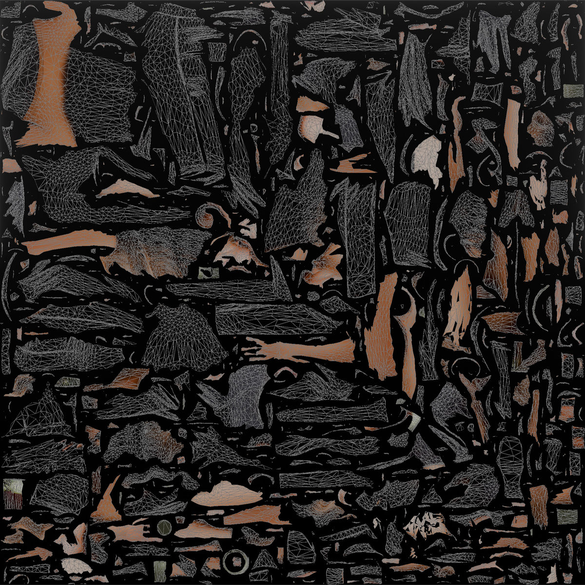 Patron Woman Leaning Back Against A Wall, Holding A Glass - UV layout, base color map