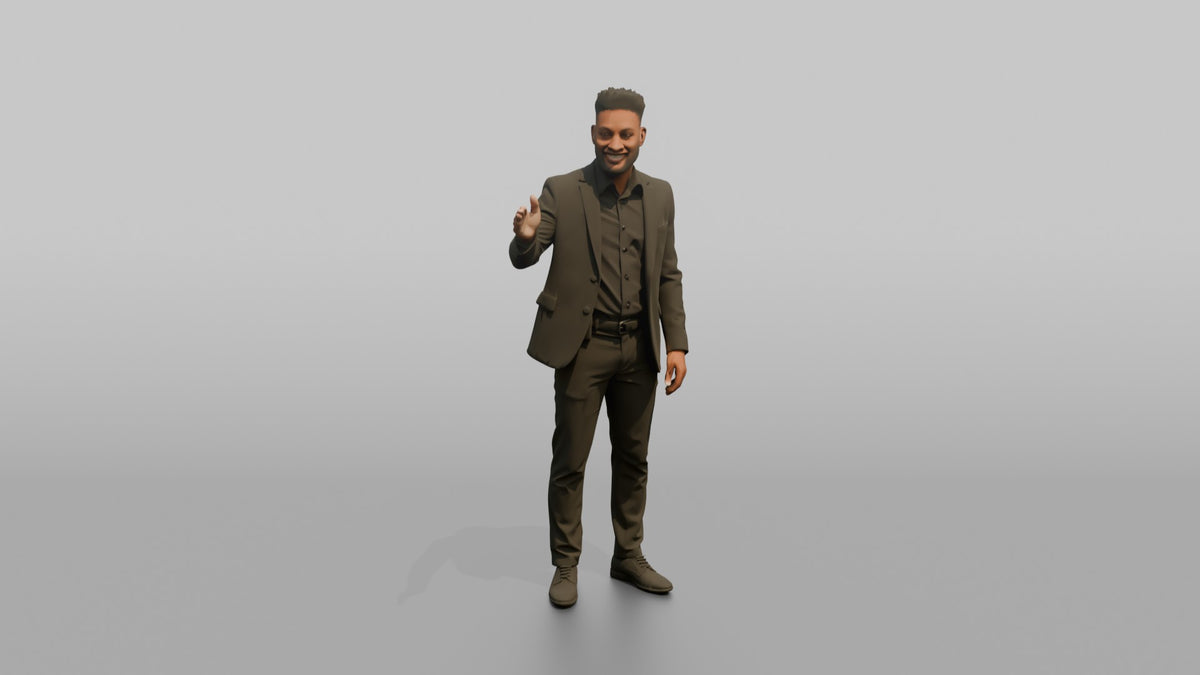 Door Staff Man Gesturing Toward A VIP Area - 3D character model